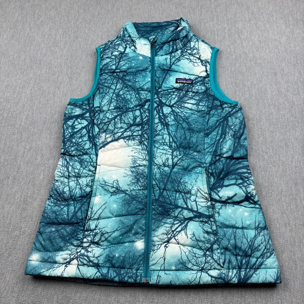 Patagonia Vest Jacket Girls XL 14 Deep Sea Blue Moontree Down Sweater 68226